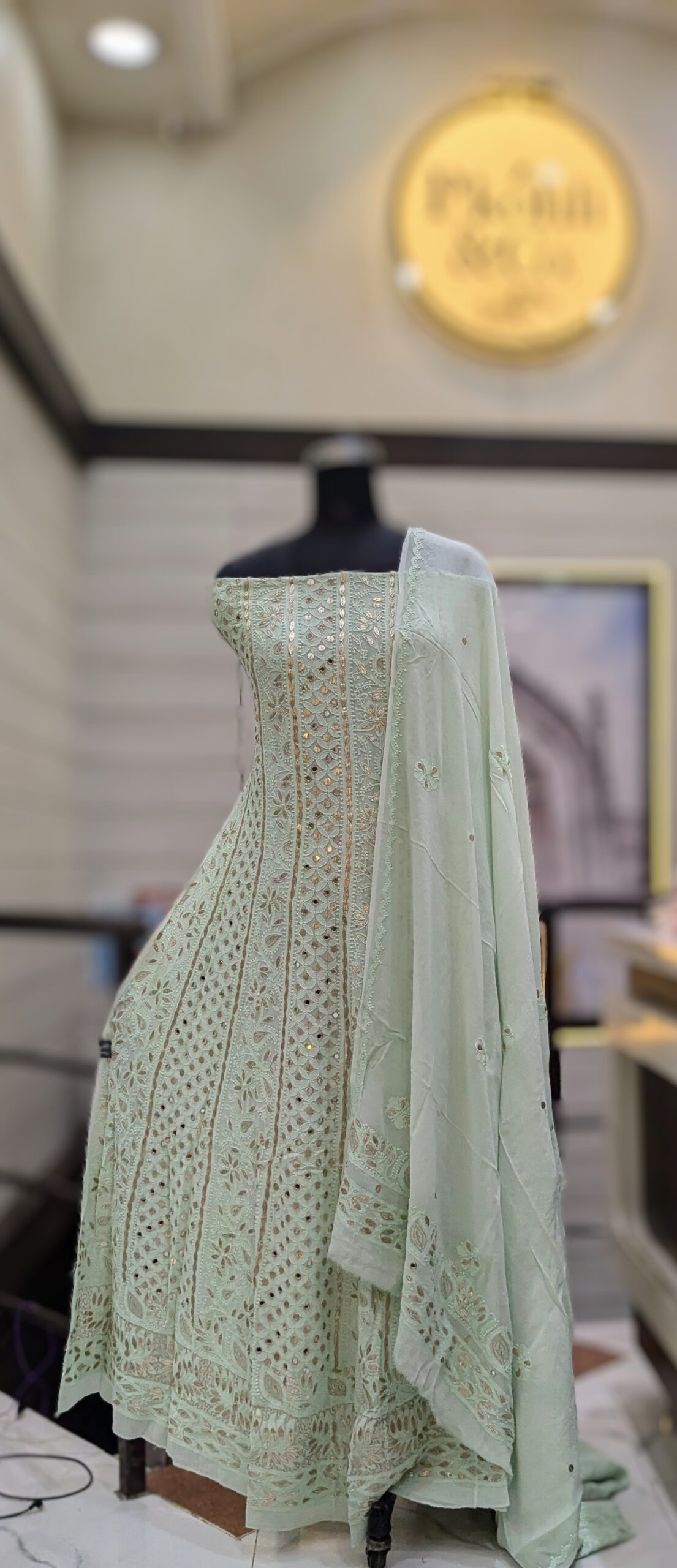 Pure georgette anarkali
